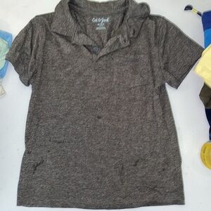 Sweater texture collared t